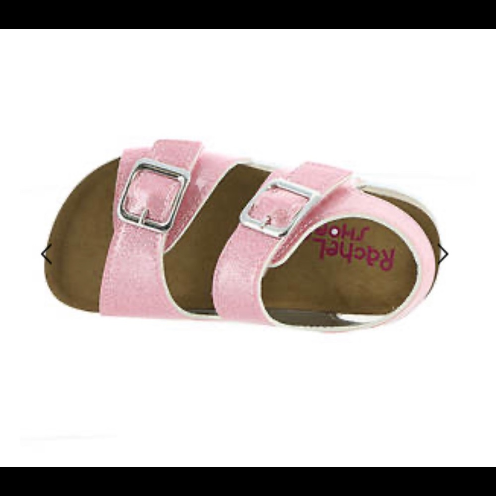 Rachel Shoes Little Girl Pink Glitter Sandals - Picture 5 of 6